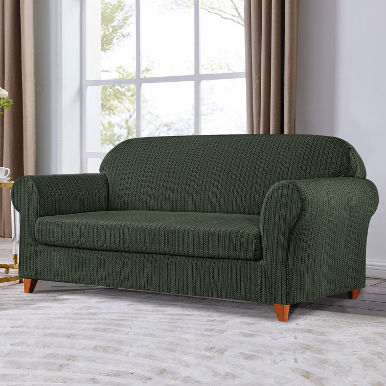 Union Rustic Striped Jacquard 2 Piece Stretch Individual Box Cushion